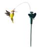 2 Pieces Solar Fluttering Dancing Feathered Bird Stakes Outdoor Garden Decor