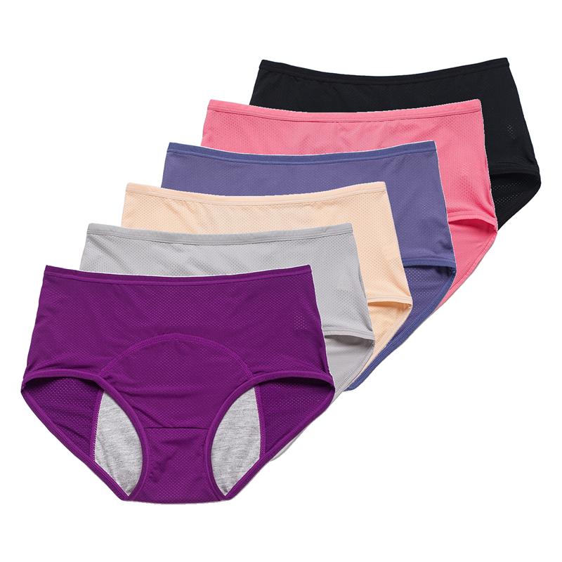 6Pcs Girl Menstrual Panties Women s Physiological Briefs Ladies Period Leak Proof Panty Underwear XXS