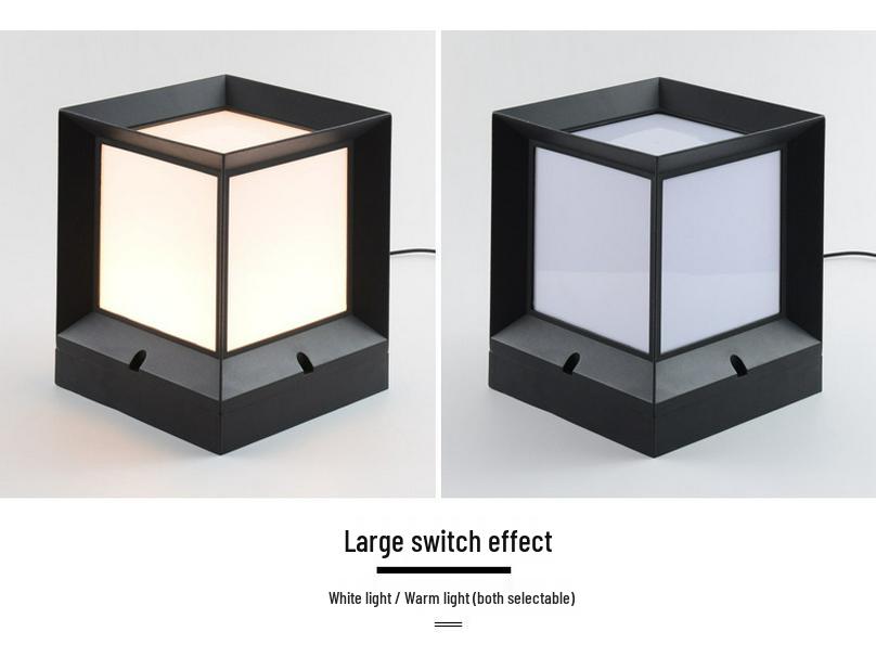 Minimalist Solar Waterproof Outdoor Gate Post Light for Gardens and Courtyards