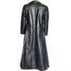 Giacca da Uomo in Ecopelle PU Monocolore con Collo, Vestibilità Slim, Bottoni, Maniche Lunghe, per Primavera e Autunno