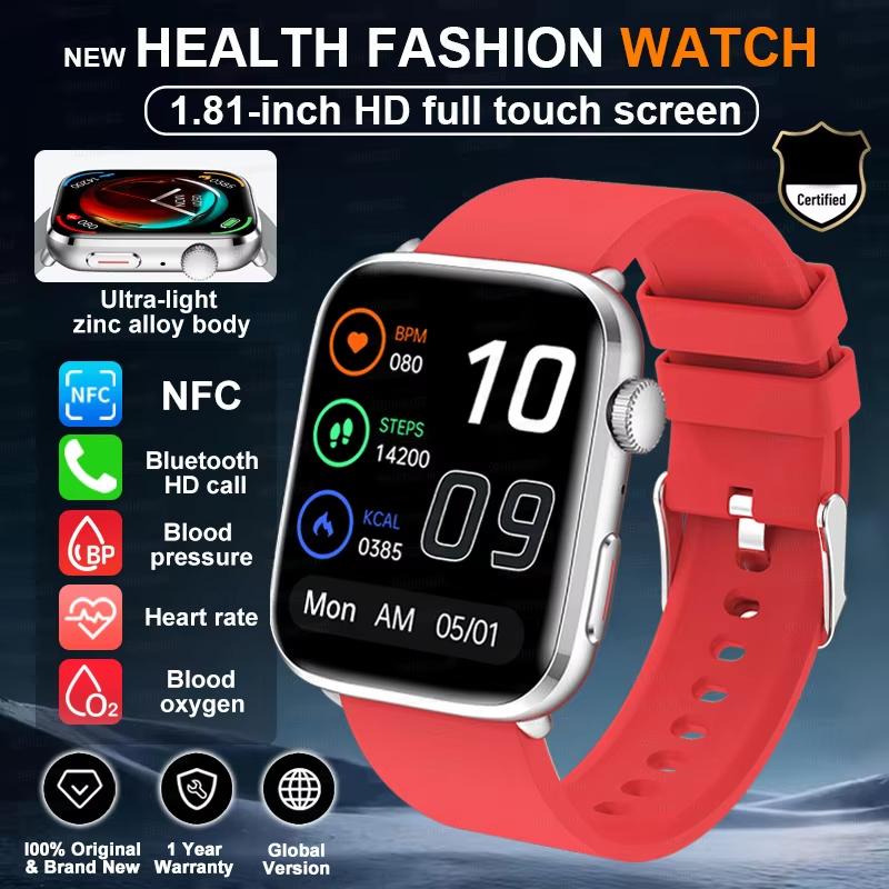 2025 Nové chytré hodinky pro zdraví krevního tlaku s NFC Muži 24hodinový srdeční tep Bluetooth hovory AI Diagnostika Chytré hodinky pro IOS Android