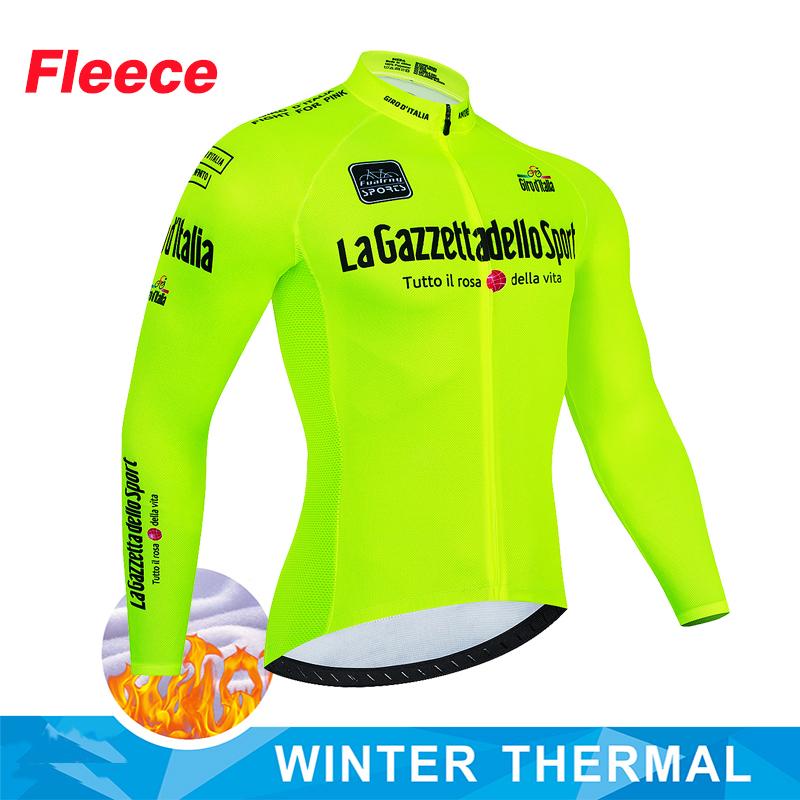 2023 New Cycling Jersey Winter Thermal Fleece Long Sleeve Cycling Clothing MTB Bike Clothes Cycling Bicycle Warm Jacket