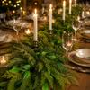 Artificial Christmas Cedar Garland 180cm/270cm - Realistic Needles for Fireplace Table Window Stair Mantel Indoor Outdoor Decor