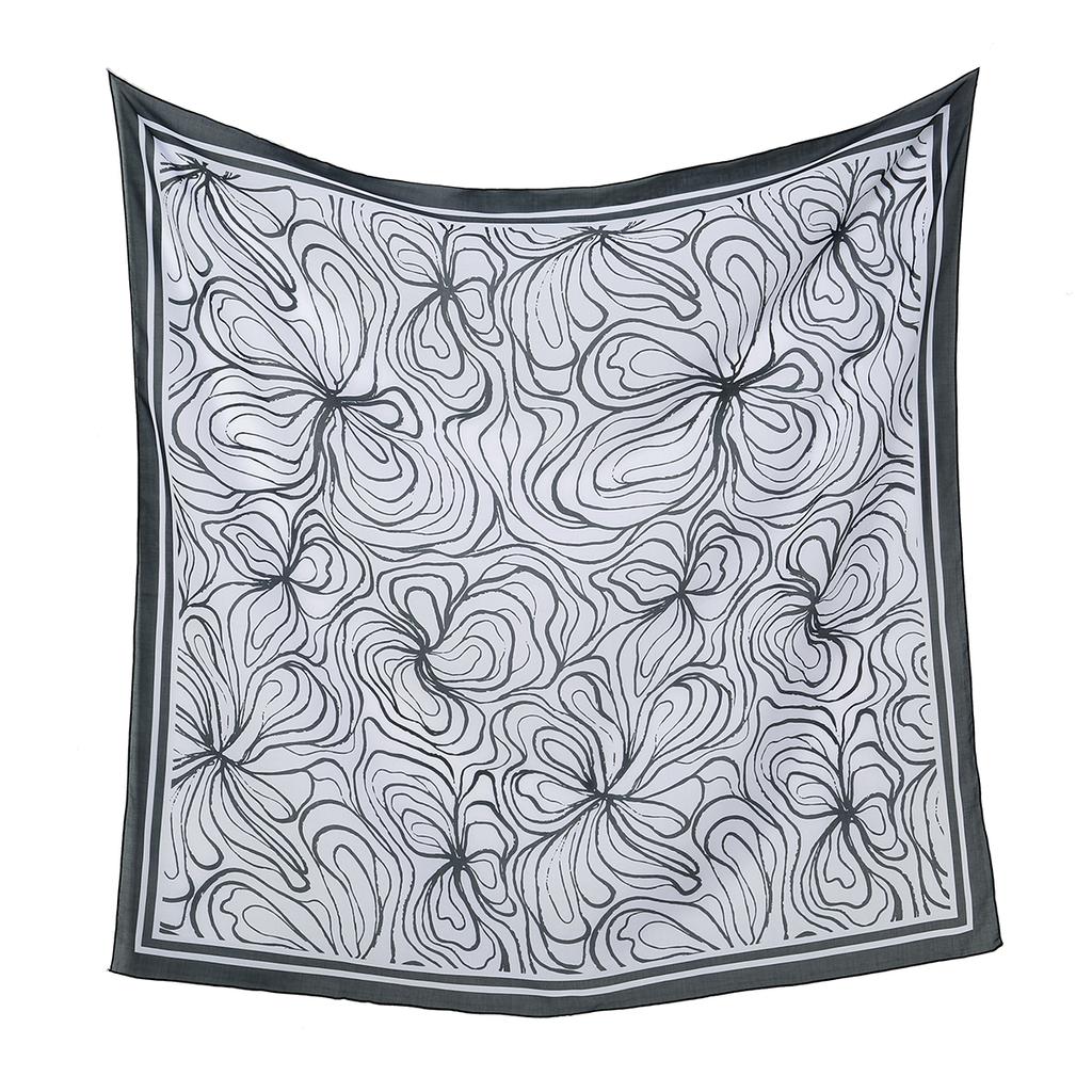 Nuovo foulard quadrato 110 con stampa floreale per donna, hijab musulamani, scialle, fazzoletto, foulard, fascia per capelli, bandana, fasce per capelli