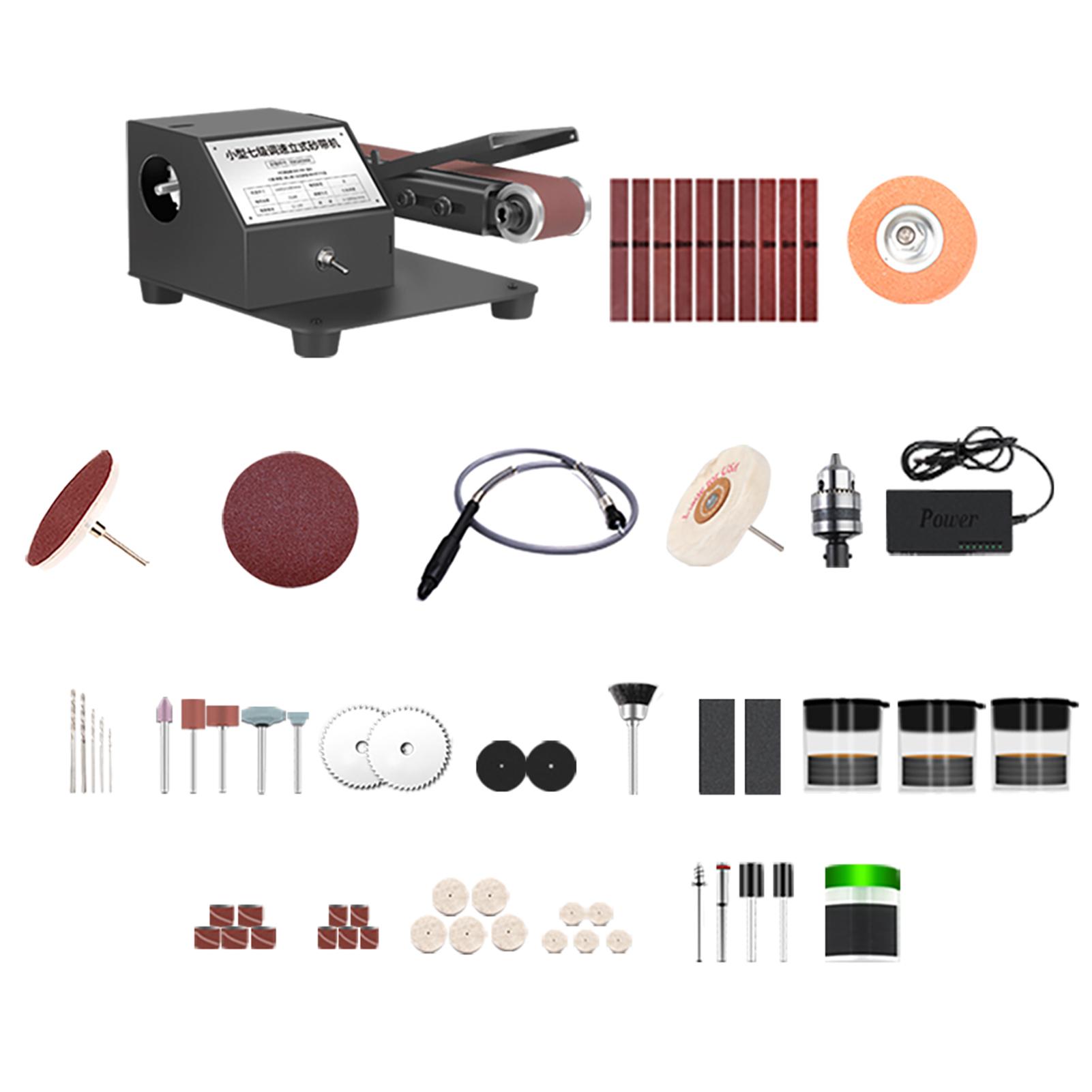 

250 Вт Вертикальный и горизонтальный мини-ленточный шлифовальный станок, электрический шлифовальный, полировальный, шлифовальный станок, шлифовальный станок US & Type 2