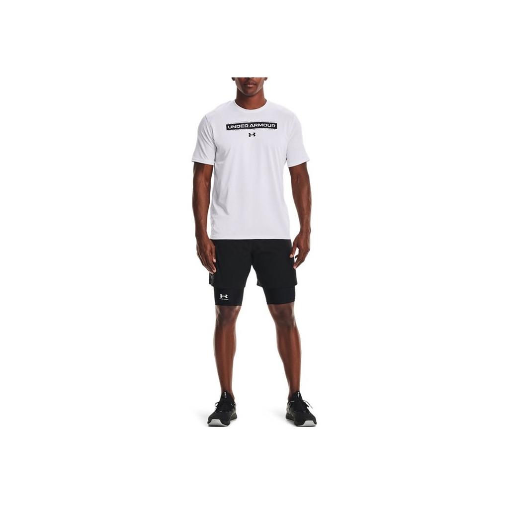 Under Armour Vent Casual Training Round Neck Loose Breathable Lightweight Short Sleeve T-Shirt Men Tops White 1365216-100