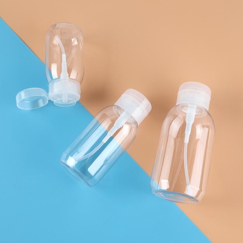 200/300/500Ml Refillable Bottle Push-Type Bottling Push Down Empty Pump Dispenser Bottle For Nail Polish Makeup Remover Bottle