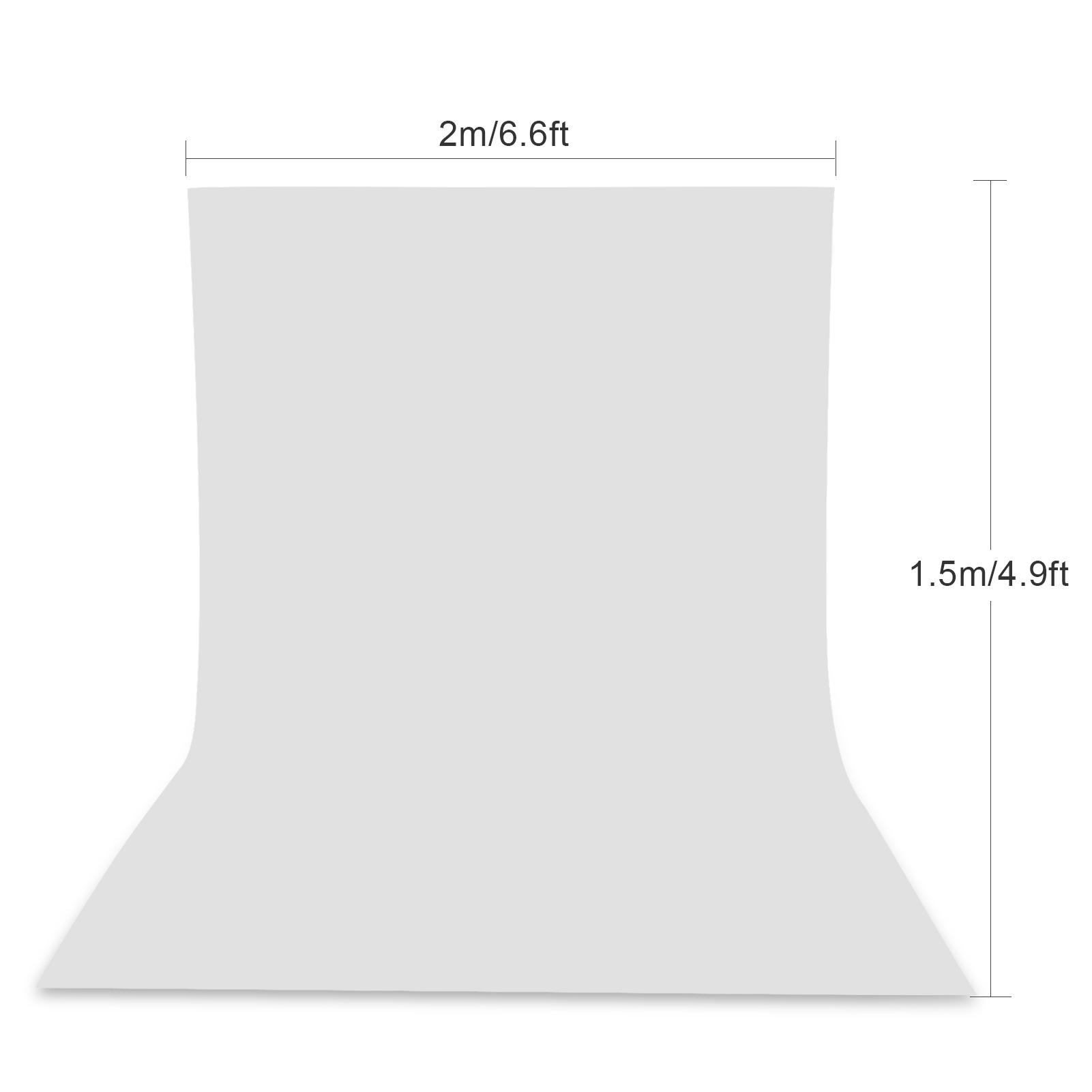 

2 * 1,5 м 6,6 * 4,9 фута Экран для фона для фотографии Фон для портретной фотографии Реквизит для фотостудии Моющийся Прочный белый