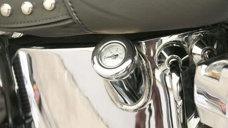 Kijima Motorcycle Parts Oil Temperature Dipstick Gauge for Honda Softail with Chrome Bezel ('00-'15) (HD-04181)