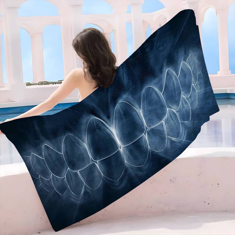 

Cute Dentist Tooth Anime Beach Swimming Towel Soft Absorbent Washcloth Children s Gifts for Kids Travel Camping Gym W30*H60(CM)