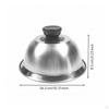 Stainless Dome Cover Domed Grill Wide Rim Basting 16CM Plastic Handle