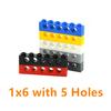 Non-Toxic Compatible Assembles Particles 3894 1X6 With 5 Holes Perforated Bricks Long Beam Building Blocks Educational Toys For Children