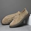 Suede Leather Business Formal Shoes Cow Leather Soft Men Sneakers Mens Outdoor Casual Shoes New British Style Male Oxford Shoes