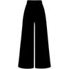 Solid Color Vintage Casual Loose High Waist Wide Leg Long Trousers For Women