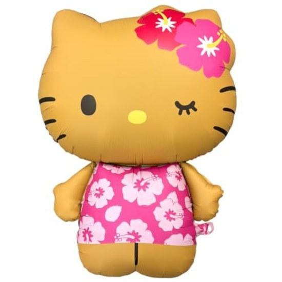 Sanrio Hello Kitty Sunburn Die-Cut Balloon W71H82D30cm Character Party Decoration Cute 3D Birthday Event