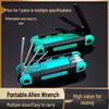 Taiwan Alloy Steel Folding Hex Key Set - Rust-Resistant, High Hardness Hex Wrench Combination.