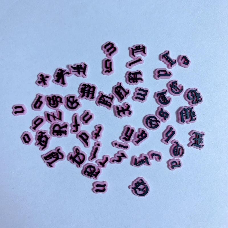 Gothic Style Alphabet Crystal Epoxy Mold Capital Letter Mold Goth Handmade Pendant Mold Creative-Jewelry Making Mold