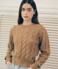 ROLAROLA Twist Knit Pullover Brown