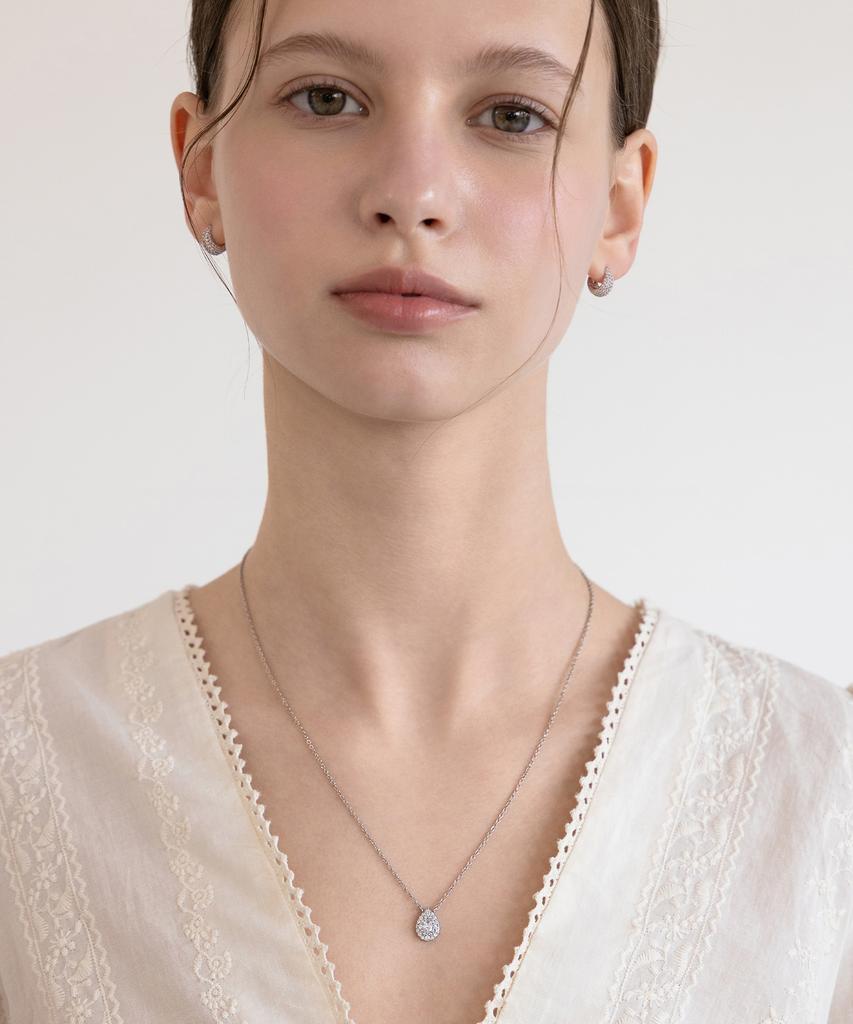 Tatiana Pair Halo Cubic Necklace Nz2558