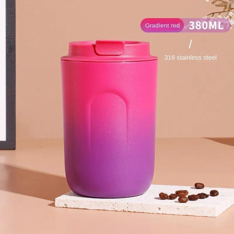 

380 мл Термокухоль Пивні кухлі Нержавіюча сталь Вакуумна фляга Ізольована склянка з кришкою Дорожня пляшка для води 20 унцій Чашка для чаю та кави