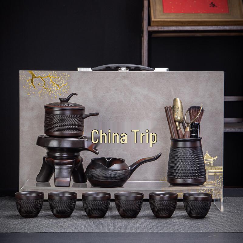 Chaxun Zitao Automatic Purple Clay Tea Set