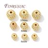 6mm 8mm 10mm Spacer Beads 18K Gold Plated Brass Zircon Bead,Separator For Bead,DIY Jewelry Making Supplies,Bracelets Accessories