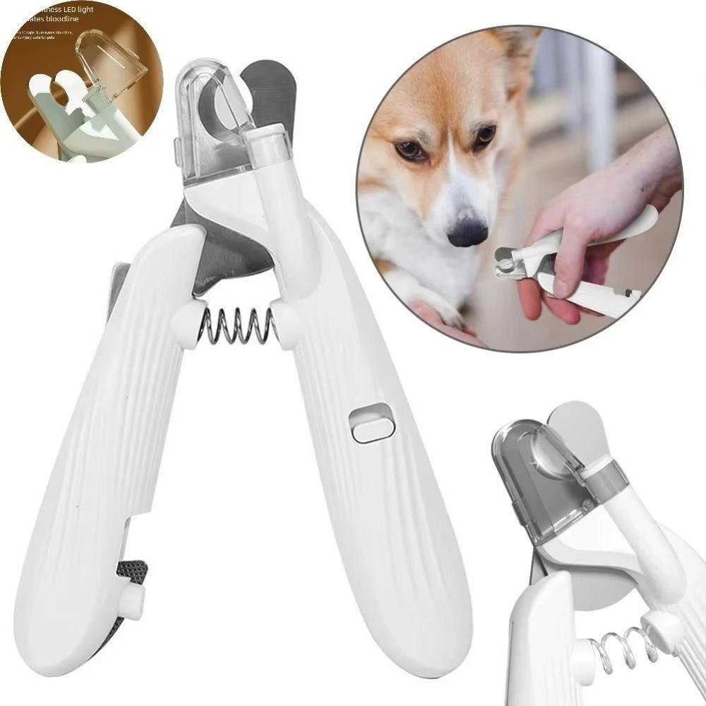 Painless Design Pet Nail Clippers Safe Cat Claw Clipper LED Light Pet Nail Clipper  Pet Grooming