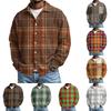 Men's Casual Button-down Long-sleeved Shirt With Pocket