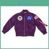 Jaqueta Bomber Nasa de Qualidade Premium para Crianças com Design Clássico de Piloto Ma1
