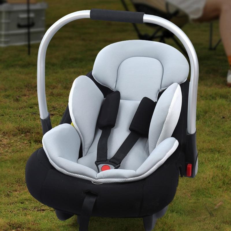 Solid Color Baby Stroller Pad Car Seat Cushion Breathable Infant Seat Pad Mattress Pushchair Dinning Chair Accessory