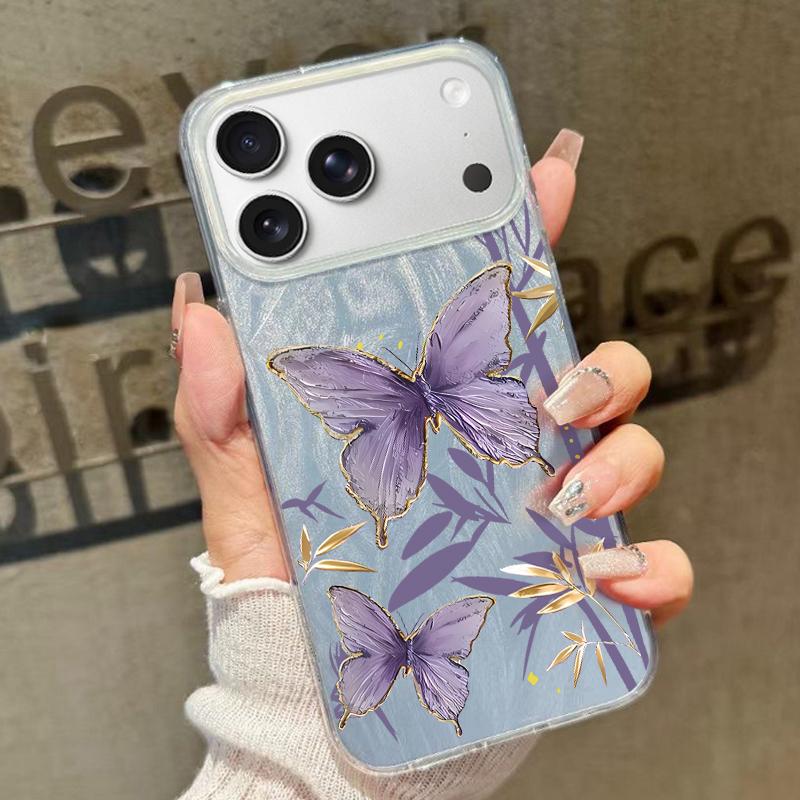 

Flower Pattern Pattern Laser Phone Case For iPhone Air 17 Pro Max 16 15 Pro Max 14 13 12 Pro Max 11 ShockProof Hybrid Phone Case Cover iPhone 11 чорний