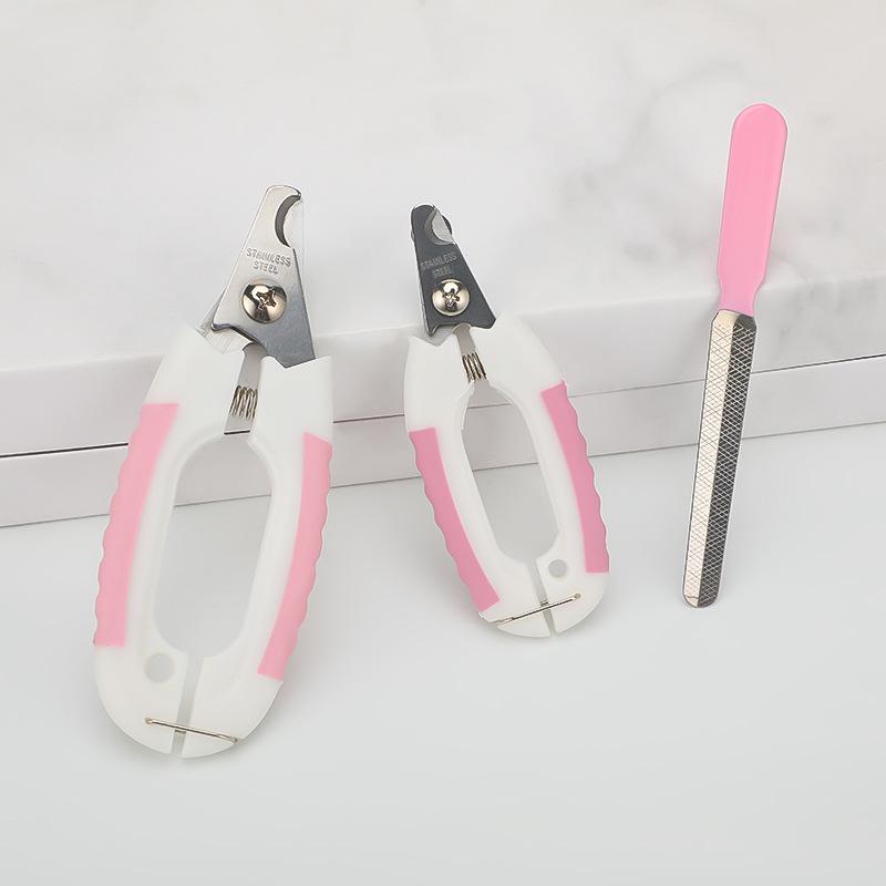 Pet Nail Clippers & File Set - Stainless Steel for Cats & Dogs, Small & Large Breeds