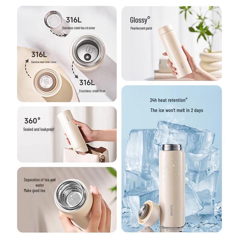 SUPOR 316L Stainless Steel Insulated Travel Mug
