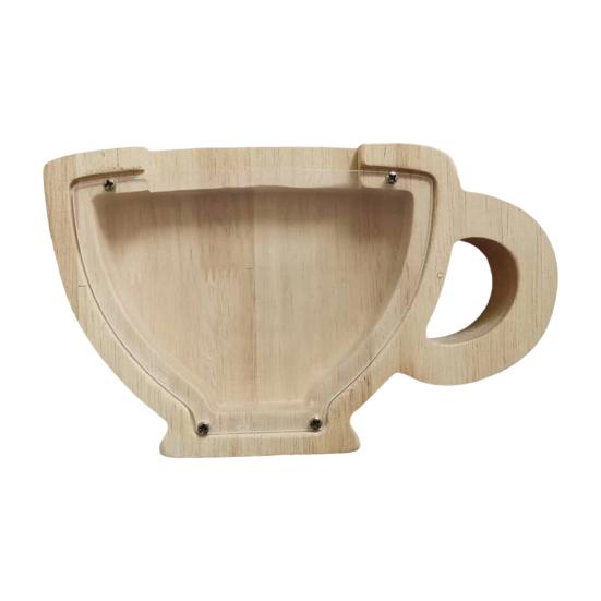 

Копилка в форме чашки Содержите в порядке Безопасный Прозрачное окно Резервуар для хранения Банка Бытовые принадлежности Teacup