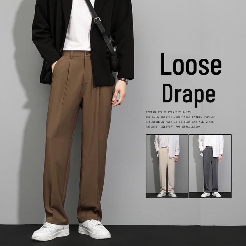 

2026 Men s Black Slim Fit Business Casual Pants for Spring, Summer, and Autumn 5XL кавовий