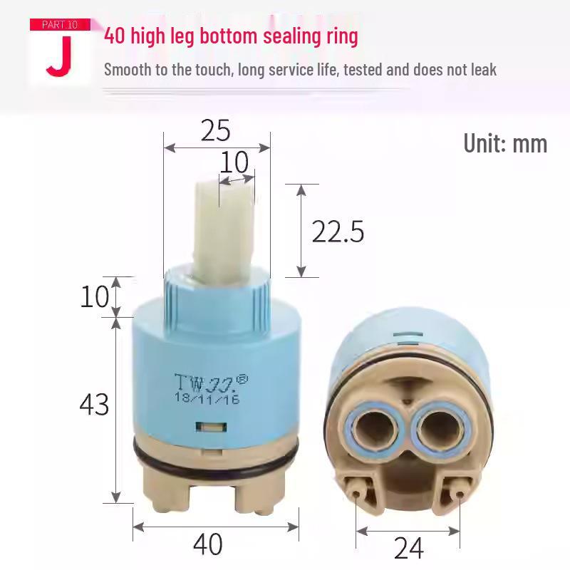 Jiujiu Ceramic Hot & Cold Mixer Faucet Cartridge Replacement (35/40)