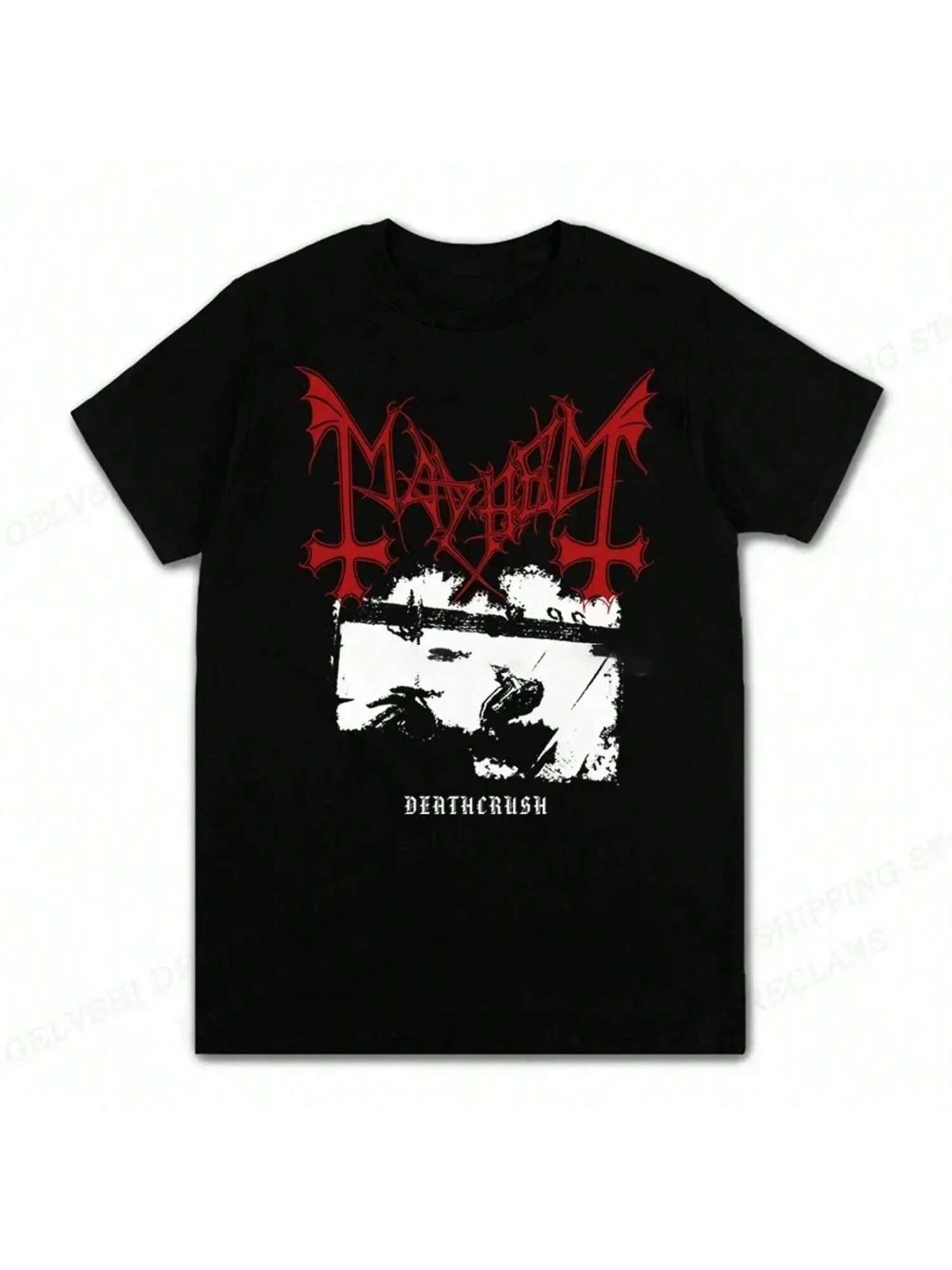 Rapper Mayhem Death T-Shirt unisex s Fashion Cotton Print T-Shirt Kids Hip Hop Wounisex s T-Shirt Anime Rock Camisetas Boy T-Shirt S разноцветный