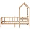 Daybed with Canopy 80 X 200 Cm Solid Pine Wood