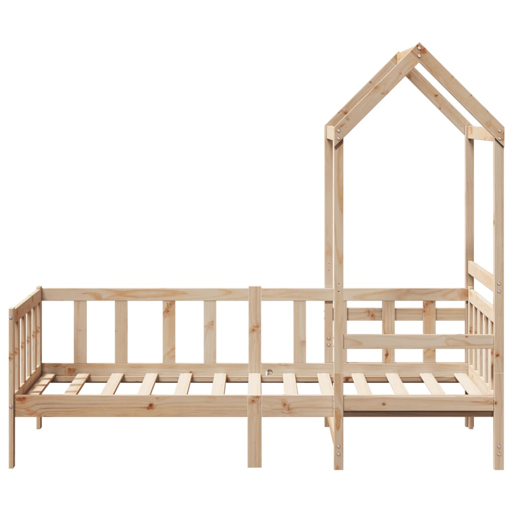 Daybed with Canopy 80 X 200 Cm Solid Pine Wood