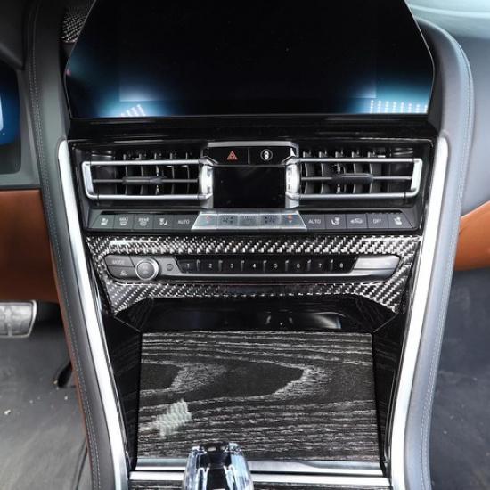 Console CD Panel Carbon Fiber Cover Trim Fit For BMW 840i M8 M850i -