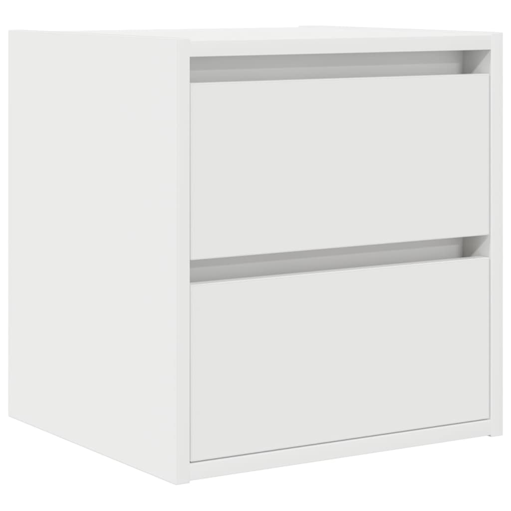 Wall Mounted Nightstand White 38 x 34 x 40 cm