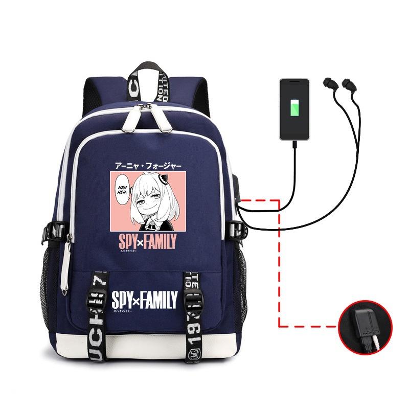 Riman, Spy Play House School Bag Usb Large Capacity Adult Double Shoulder Back