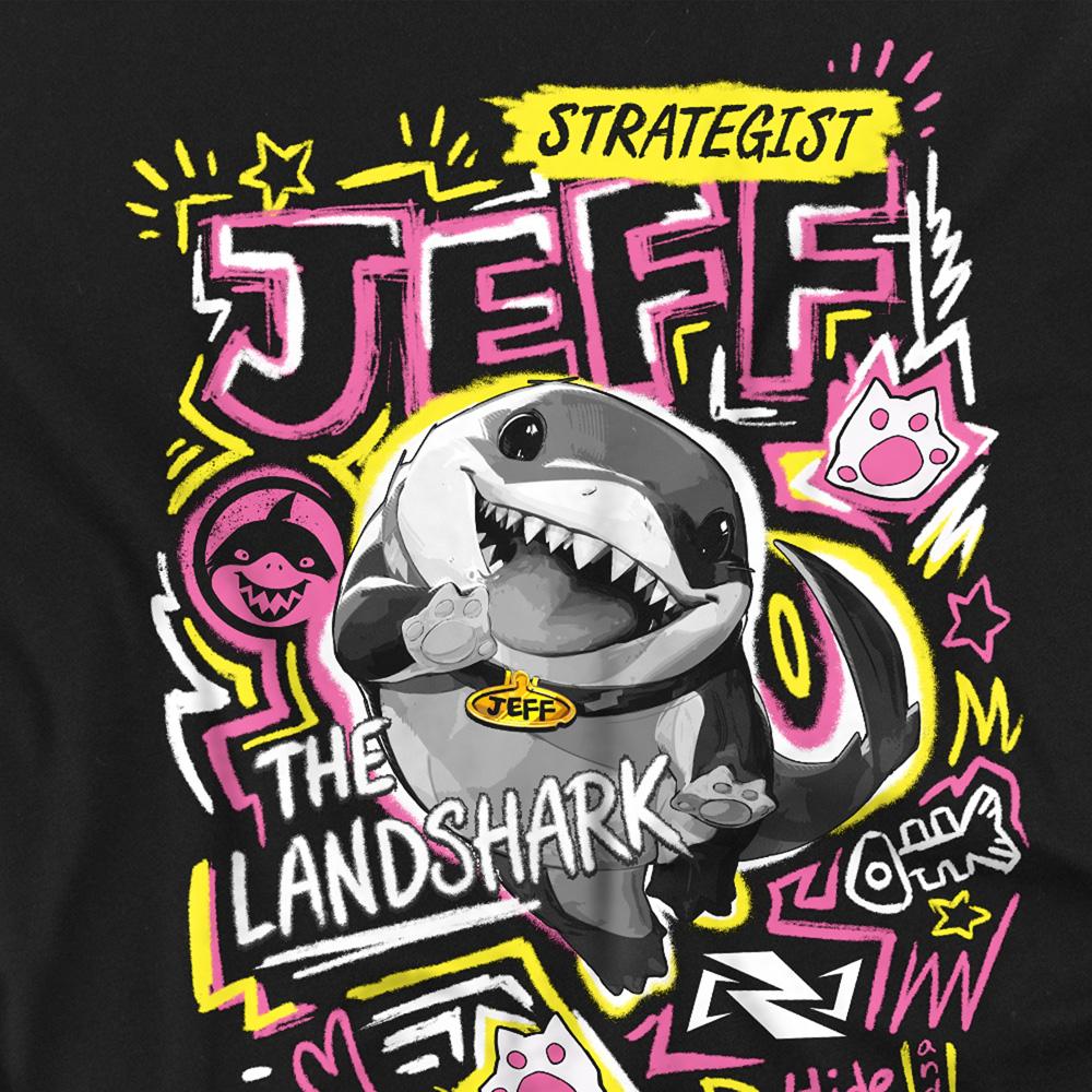 Marvel Rivals Unisex Adult Jeff the Land Shark Marker Long-Sleeved T-Shirt