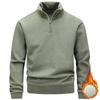 Sweatshirt Men's Fleece Warm Half Zipper Turtleneck Sweatshirt Solid Autumn Winter Pullover Korean Casual Sweatshirts Sportswear