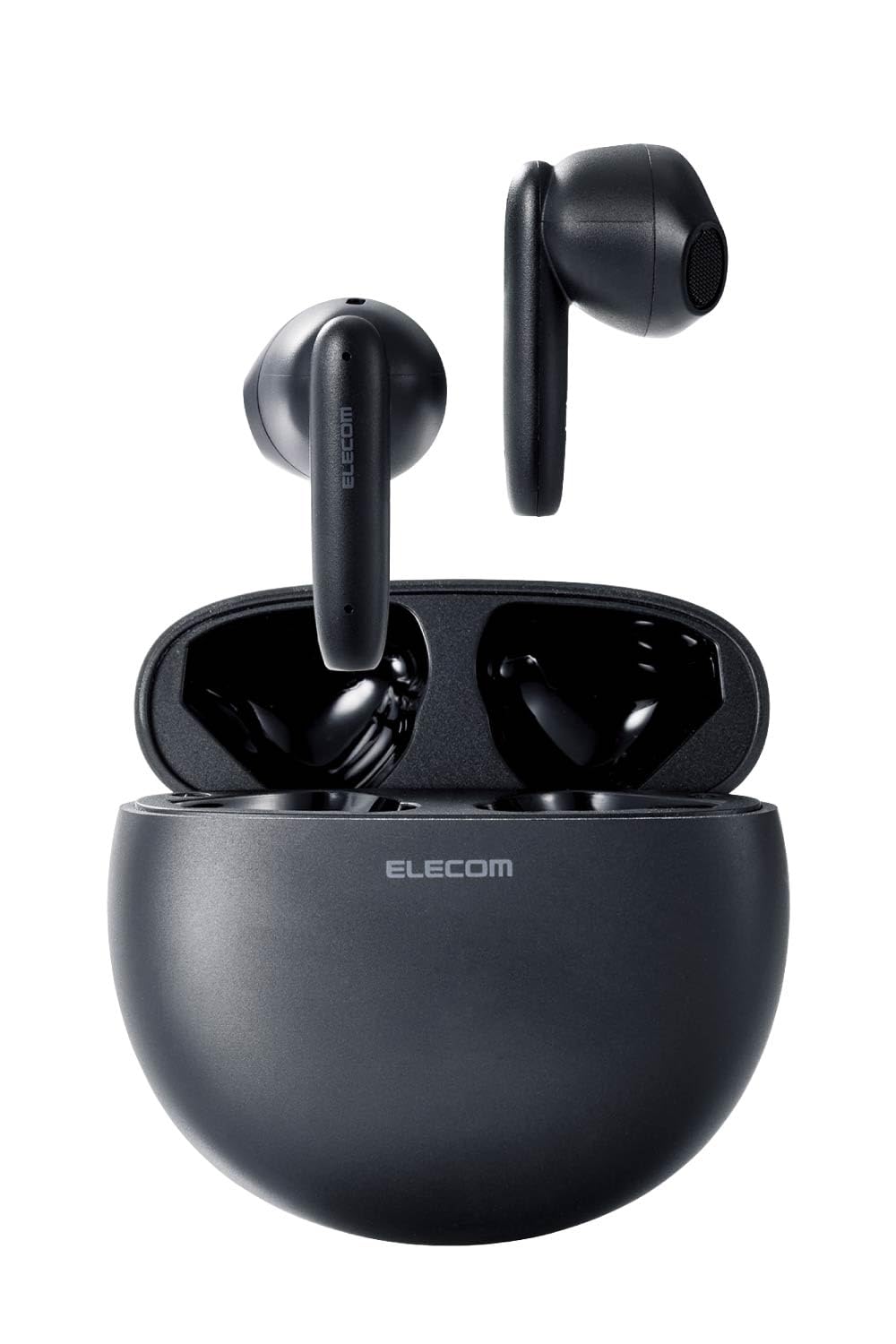 

ELECOM Wireless Bluetooth Stylish Round Touch Automatic Black LBT-TWS17BK Earbuds, 5.3, Headphones, Control, In-Ear Design, SBC/AAC Compatible, чорний