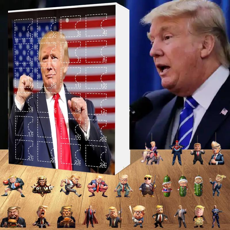 Donald Christmas Trump Blind Box Advent Calendar Pendant 24 Day Xmas Countdown