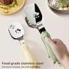 304 Stainless Steel Fish Turner Cartoon Bear Food Tongs Extendable Locking Pan-fried Fish Cake Anti-Slip Stainless Steel Clamps