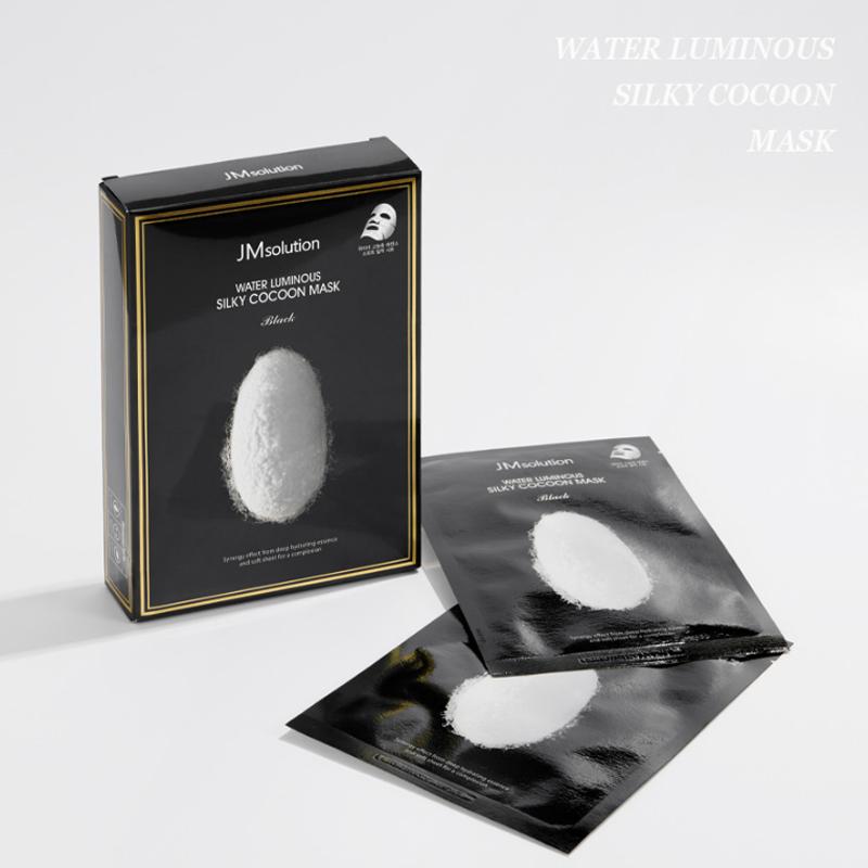 JM Solution Masque Cocon Soyeux Lumineux à l'Eau Noir 10 Pièces