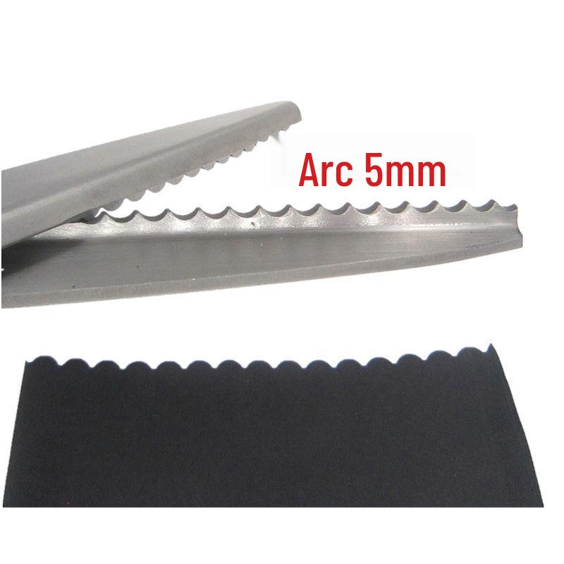 Tijeras Curvas para Encaje y Tela con Filo Zigzag Diente de Perro