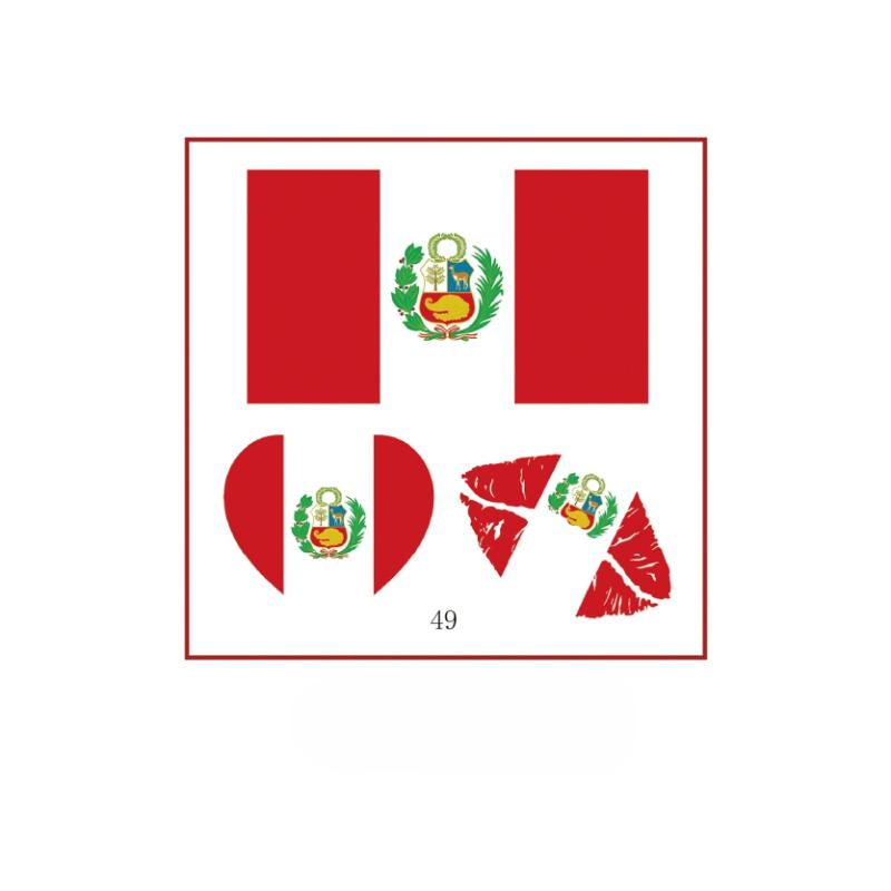 10PCS New World Cup Flag Tattoo Stickers Football Game Games Tattoo Stickers Makeup Face Stickers
